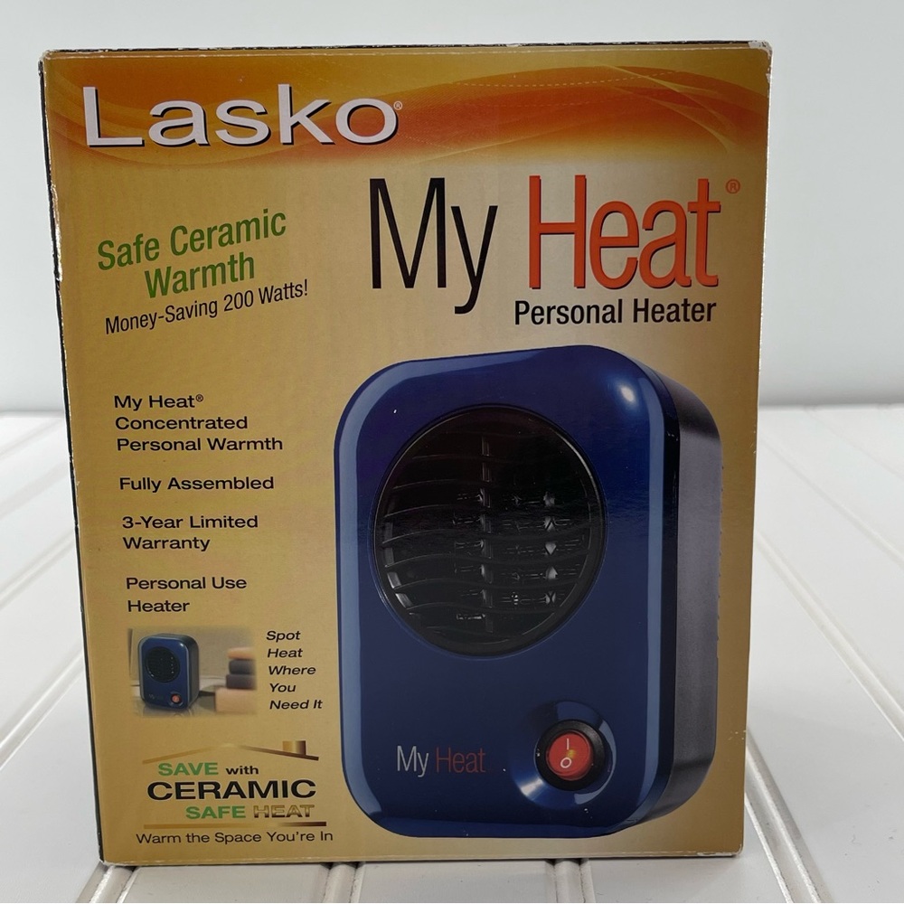 Lasko My Heat Personal Ceramic Space Heater With Overheat Protection Blue 200 W
